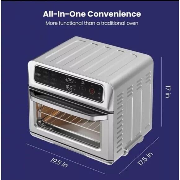 "Chefman 20qt 9-in-1 Air Fryer Toaster Oven, Probe Thermometer" - Picture 3 of 3